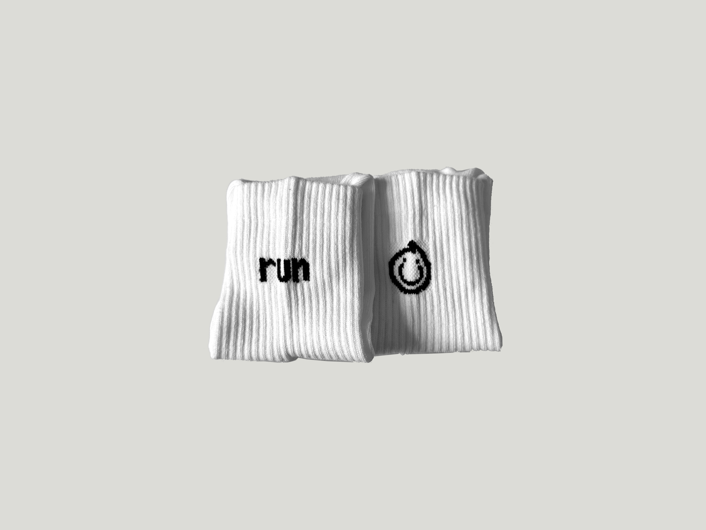 Run Series Socks 2 Pairs Total（Black&White）One Size